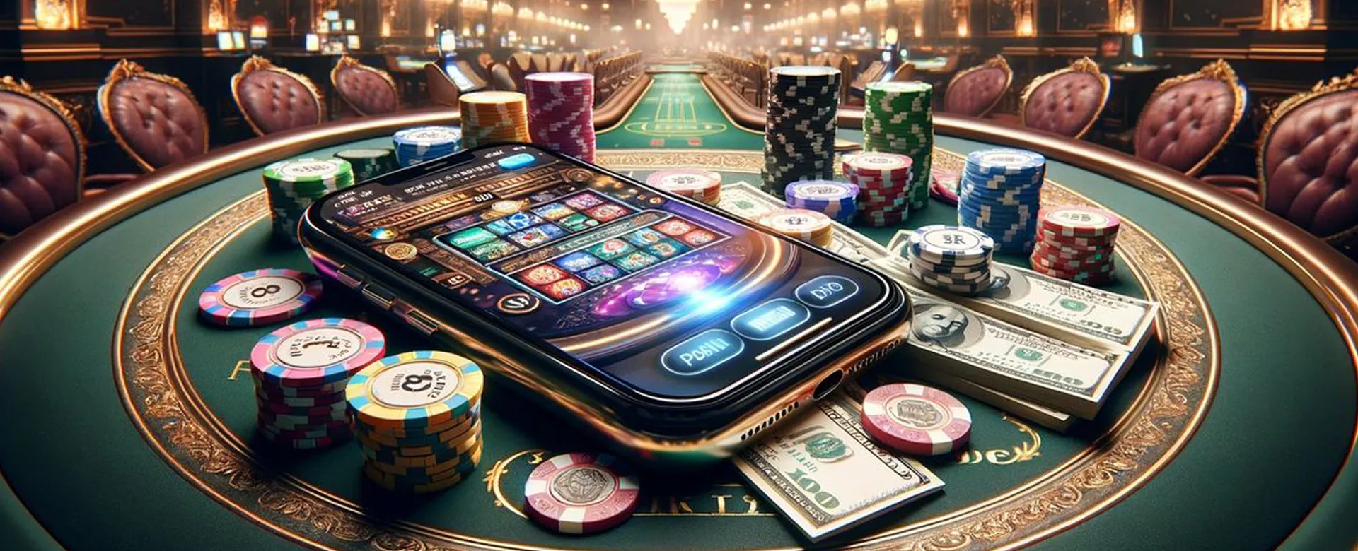 fc178 Live Casino Dealer Table with Golden Lights